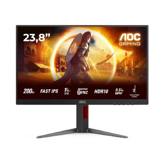 AOC 24G4HA monitor, IPS, 23.8"/24"/27", 16:9, 1920x1080, 120Hz, pivot, HDMI, Display port