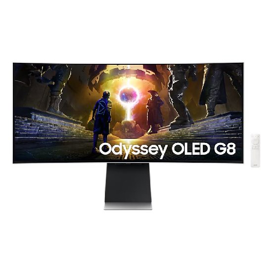 Samsung LS34DG850SUXDU monitor, OLED, 34", 16:9/21:9, 3440x1440/3840x2160, 175Hz/240Hz, pivot, USB-C, HDMI, Display port, USB