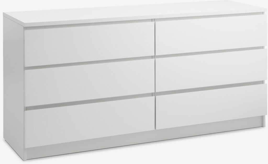 Komoda LIMFJORDEN 3+3 ladice bijela