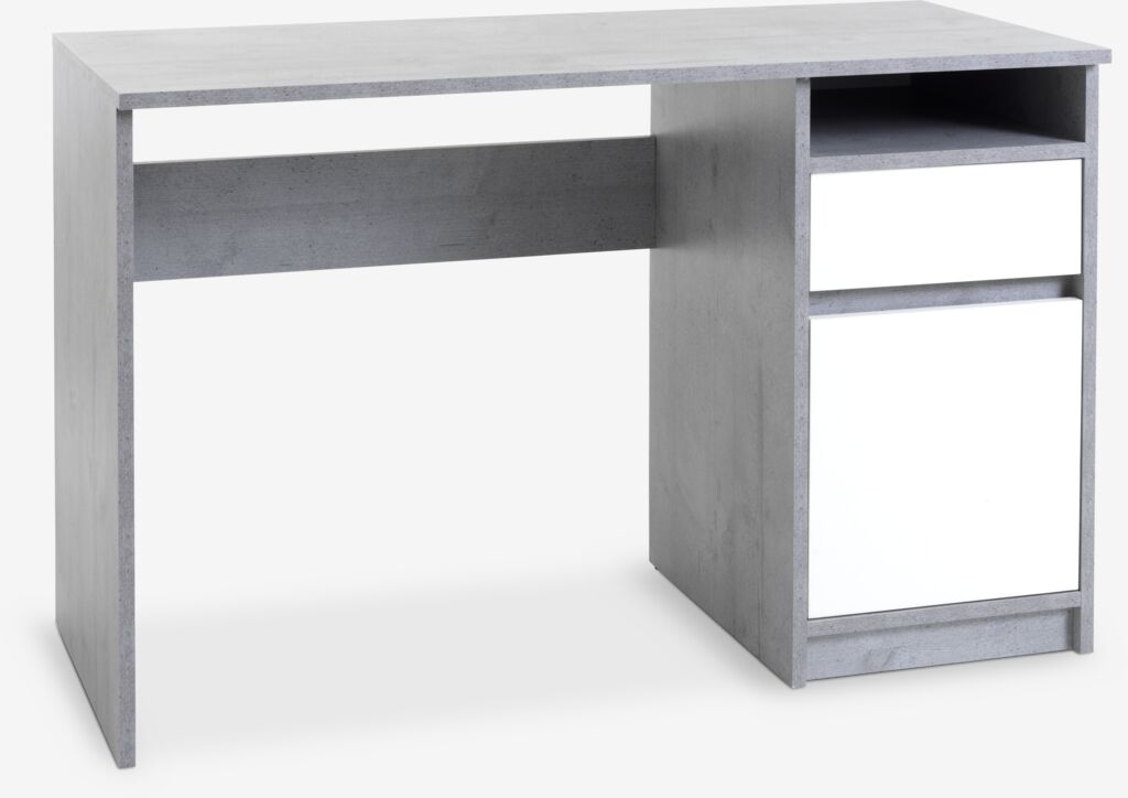 Radni stol BILLUND 54x120 beton siva/bijela