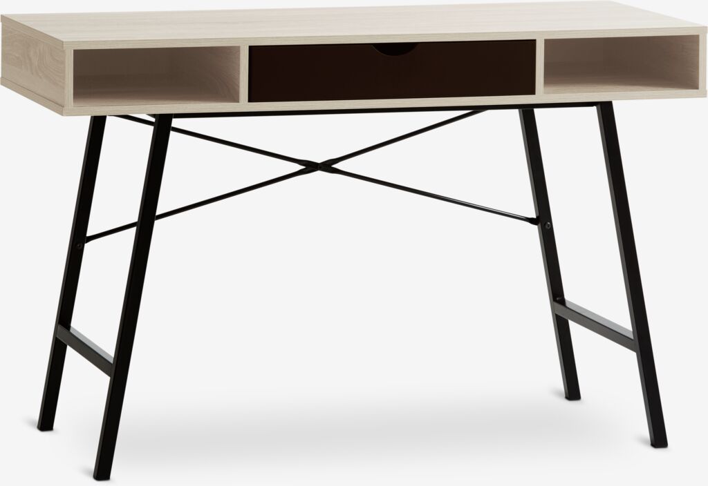 Radni stol ABBETVED 48x120 boja svijetli hrast/crna