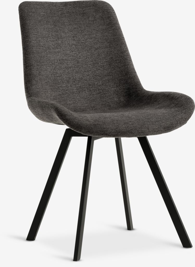 Blagovaonska stolica HYGUM okretna siva/crna