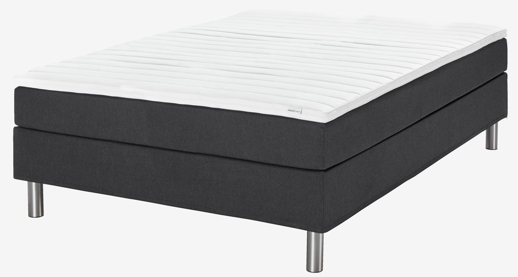 Boxspring krevet 140x200 TYSSA crna-08 mekan PU