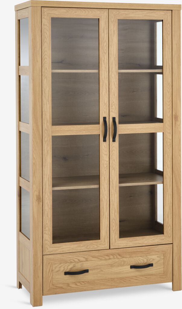 Vitrina JUNGEN 2 vrata 1 ladica topli hrast boja