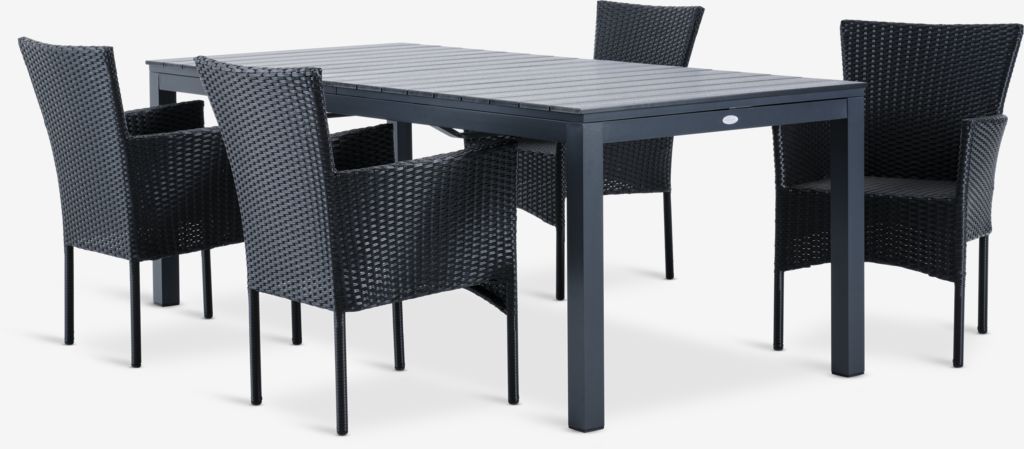 VATTRUP D206/321 stol + 4 AIDT stolica crna