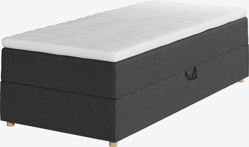 Boxspring krevet 90x200 SKAUMA + FLYA siva-40 vrlo tvrd