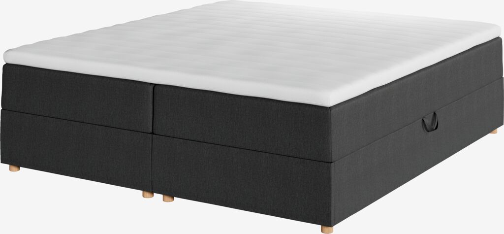 Boxspring krevet 180x200 cm SKAUMA + FLYA siva-40 vrlo tvrdo