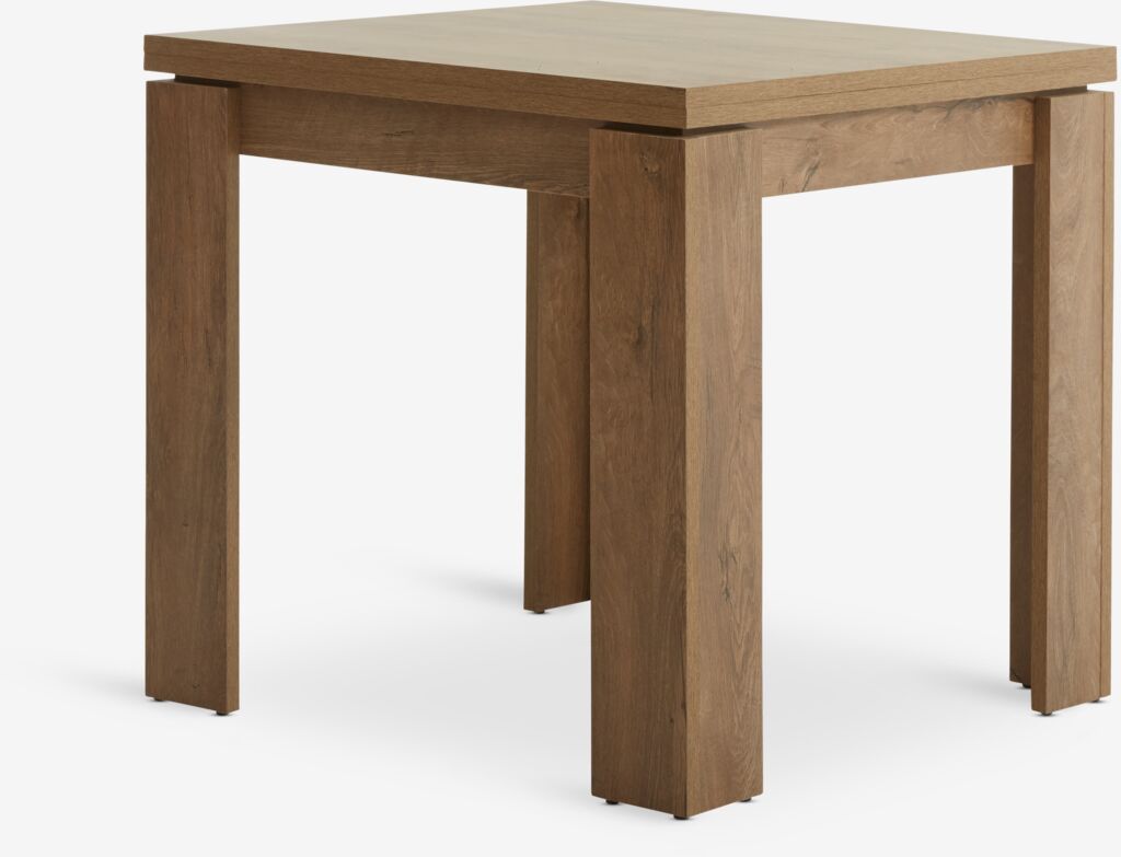 Blagovaonski stol VEDDE 80x80/160 divlji tamni hrast
