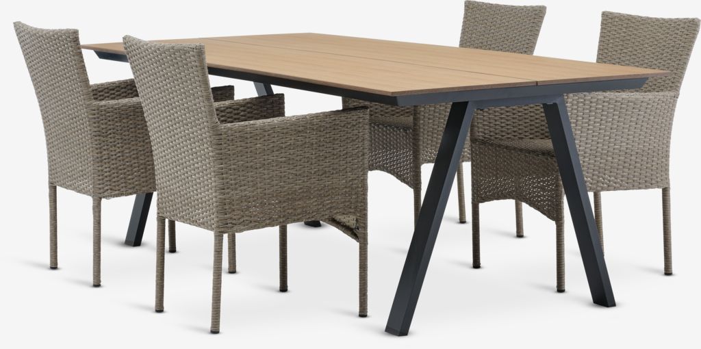 FAUSING D220 stol + 4 AIDT stolica natur