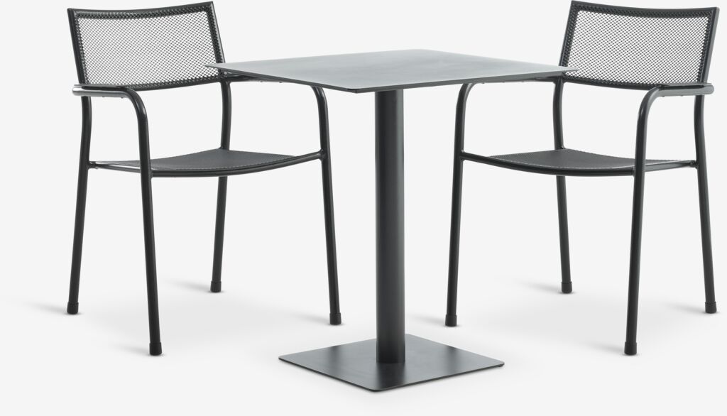 KAPPRUET D65 stol + 2 HEMSEDAL stolice crna