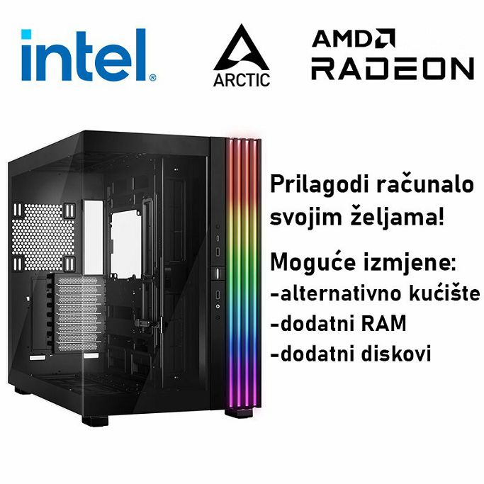 Računalo ADM Gaming High Range G280 Intel i7-14700F, 16GB DDR5, 1TB SSD NVMe, RX9070XT, No OS