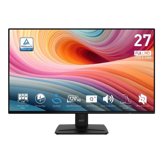 MSI PRO MP275W E2 monitor, IPS, 27", 1920x1080, 120Hz, HDMI, Display port, VGA (D-Sub)