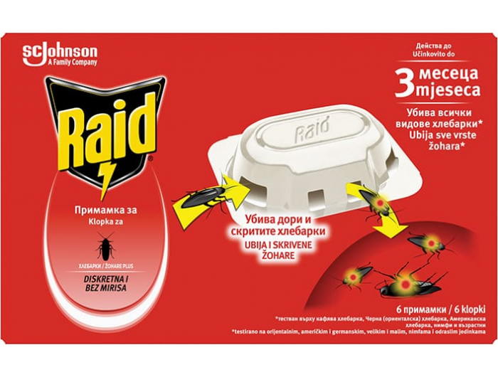 Raid klopka za žohare 6 kom