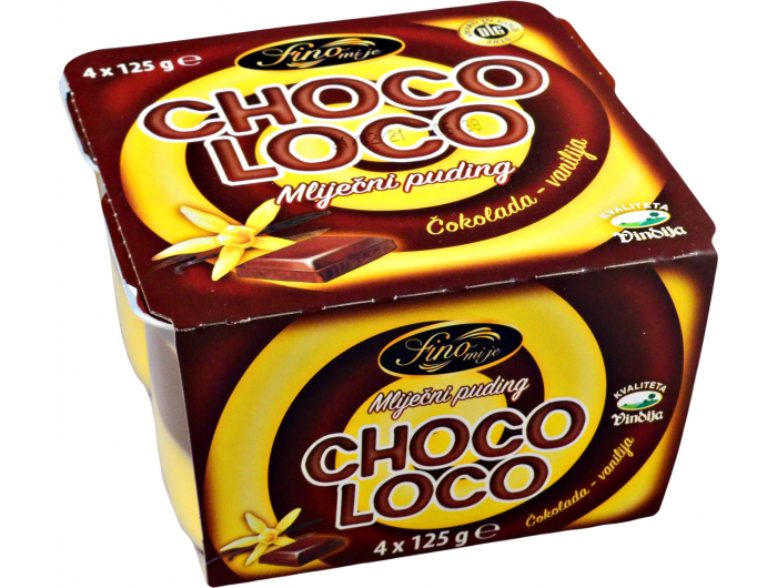 Vindija Choco loco mliječni puding 1 pak 4x125 g