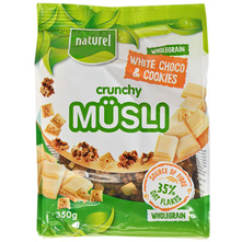 Naturel muesli bijela čokolada i keks 350 g