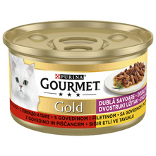 Purina Gourmet Gold Hrana za mačke govedina, piletina 85 g