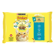 Purina Friskies 5 Promises Hrana za mačke losos, tuna, bakalar, sardine 4x85 g