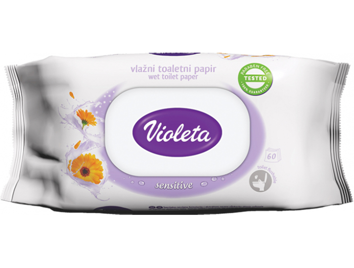 Violeta vlažne maramice s ekstraktom nevena 60 kom