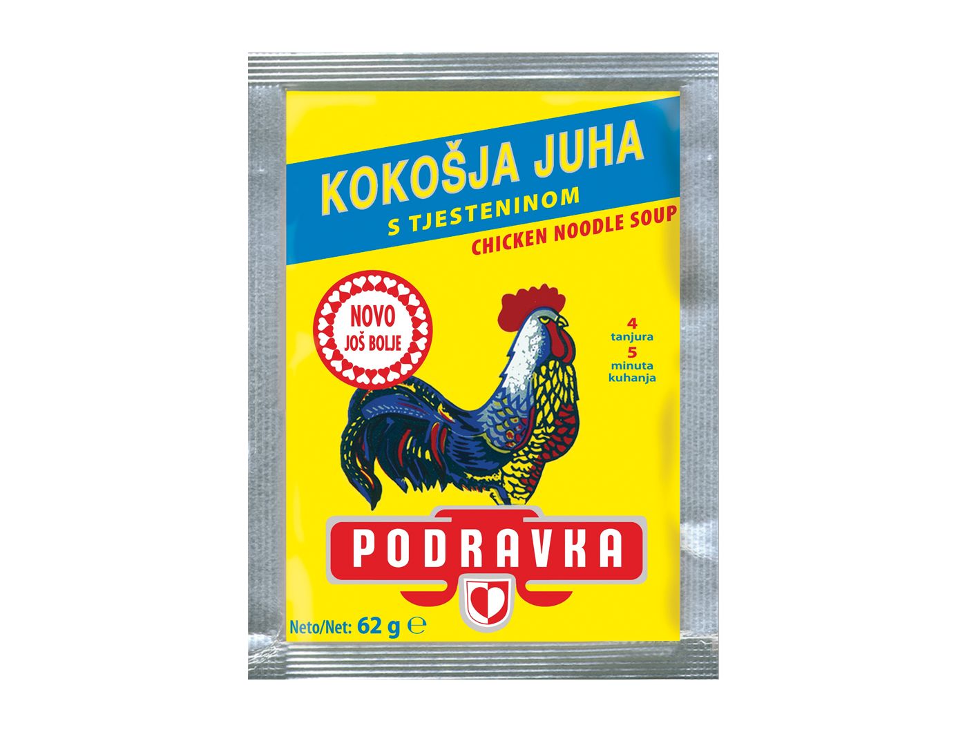 Podravka Kokošja juha s tjesteninom i mesom 62 g