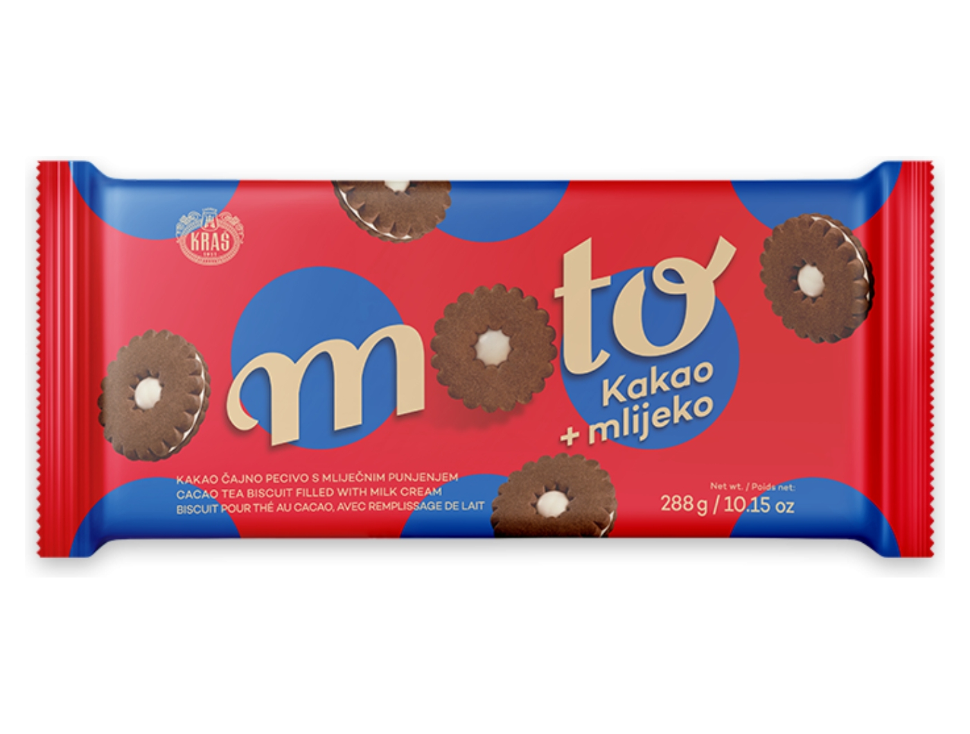Kraš Moto keks kakao + mlijeko 288 g